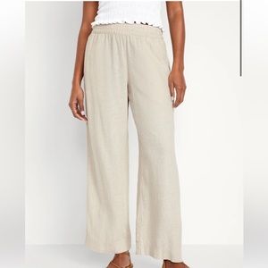Old Navy High-Waisted Linen-Blend Wide-Leg Pants